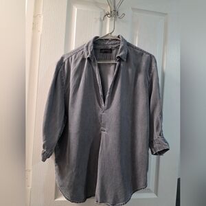 Zara Gray Lightweight Shirt Jacket